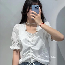 抽绳短袖上衣，其它，炫女孩
