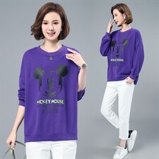 2021年春季新款潮韩版宽松显瘦卫衣女中长款休闲百搭上衣服女，女装卫衣/绒衫，依恋蒂丝