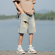 百搭牛仔短裤潮夏季气质男五分裤简约慵懒潮流新款，男装牛仔裤，星座410-6（原星座1304-1）