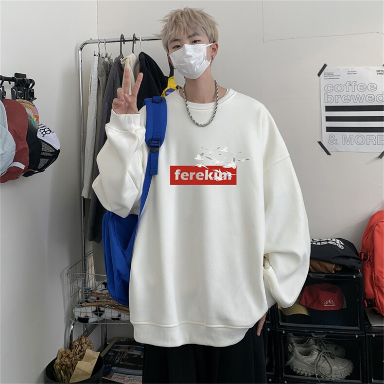 特P25控48秋冬新款男士圆领卫衣宽松休闲日常百搭上衣WQ2431,男装卫衣,电商B370