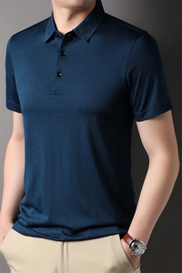 夏季商务休闲男士短袖polo衫中年男翻领T恤HP76215-P130图片