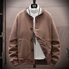 现货供应2025冬季新款男士休闲棉服打底打底衫简约外套861加绒，男装棉衣，星座1816-3（原1210-3）