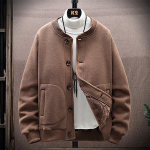 现货供应2025冬季新款男士休闲棉服打底打底衫简约外套861加绒图片