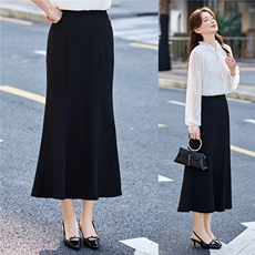 BAO现货2026春秋新款时尚简约百搭高腰显瘦通勤气质中长款半身裙，女装半身裙，卡杰菲