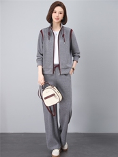 妈妈秋装2025新款休闲运动服套装洋气卫衣中年外套女春秋两件套，女装套装/套裙，涵誉