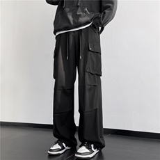 阔腿大口袋工装裤宽松纯棉痞帅潮款休闲长裤A061-AX00505-特P50，男装休闲裤，电商A061