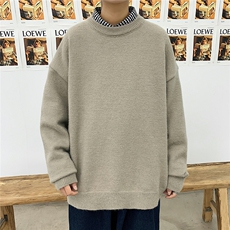 1港风圆领套头中性潮流大码M-5XL印花针织毛衣男7979P45加绒P55，男装针织衫/毛衣，星座226-2