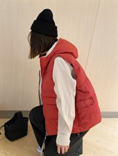 羽绒马甲90绒，女装马甲，艾辰莉