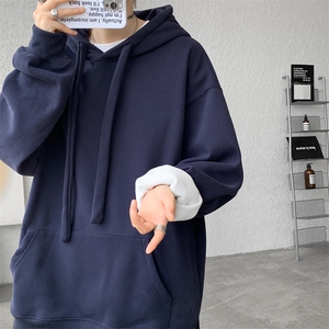 8XL-M加绒连帽卫衣加厚大码美式重磅硬挺上衣外套秋冬WY9101/P60图片