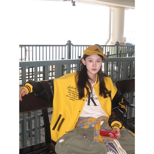 【有货】DJK67-特P80美式复古棒球服外套毛巾绣新款飞行员夹克图片