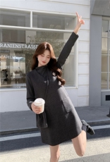 韩系高级感呢料马甲+针织打底套装女2026春装新款两件套裙，女装套装/套裙，涵墨