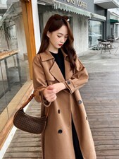 时尚修身显瘦长大衣外套，其它，千利红