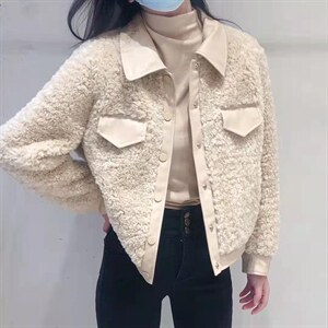 现货 冬季皮领羊羔毛外套,其它,OWJ