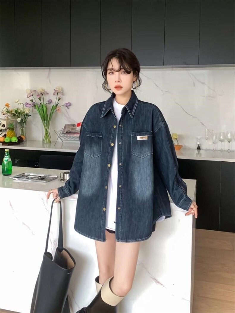 爱美欧现货加绒牛仔衬衣，其它，爱美欧