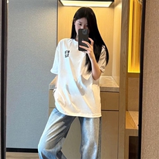 万针全刺绣工艺抖音得物高品质260克重磅纯棉双纱美式高街短袖T恤，男装T恤，电商A486
