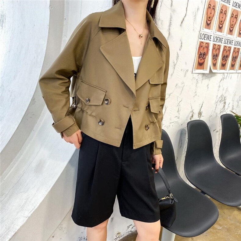 现货，水洗风衣，女装风衣，多莱娜