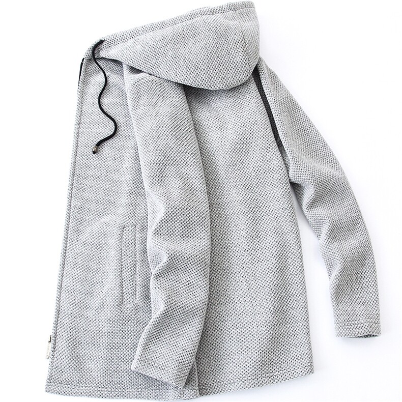 品质好秋冬季新款男士休闲中长款外套百搭加绒风衣夹克8819-P50，男装风衣，星座1706