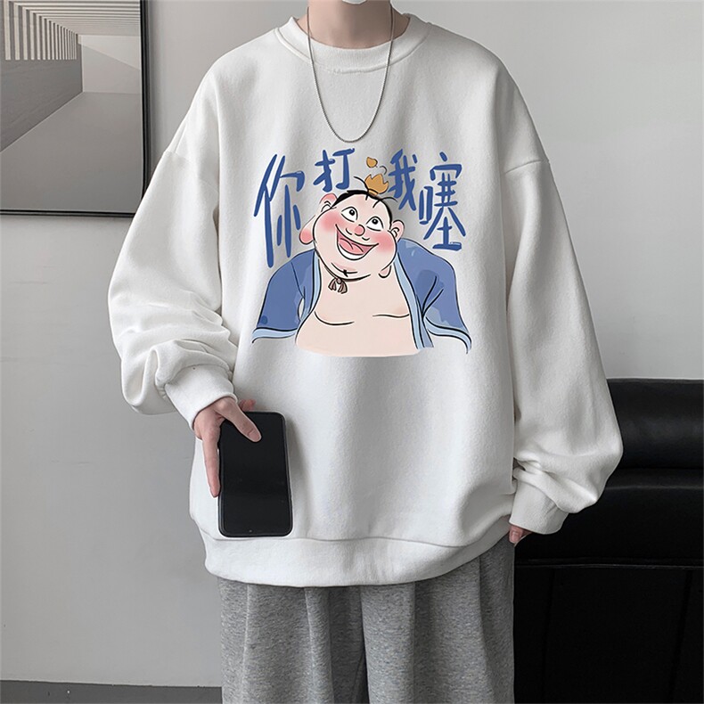 圆领卫衣男超大码胖子肥佬大号长袖t恤S6437-P28图片