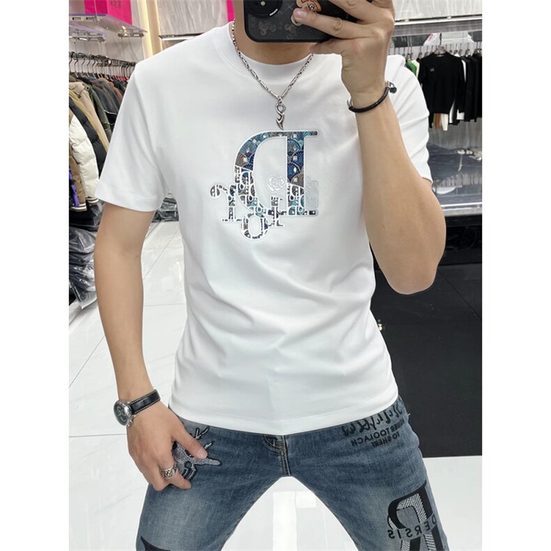 新款品质高端精品欧货夏季男T恤短袖潮流抖音A227B-A-752-P48,男装T恤,电商A227B（原钱塘4066-1）