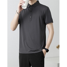 休闲Polo衫2025秋冬男士体恤纯色翻领长袖T恤上衣服男P07，男装Polo衫，星座1116A-2（原606A-1）