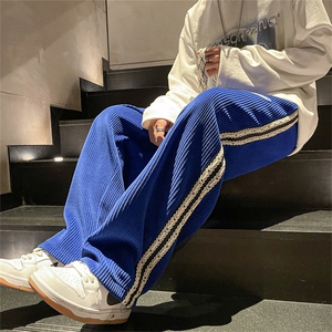 秋冬织带秋款裤子长裤美式拖地裤直筒休闲裤宽松设计K2211  P45图片