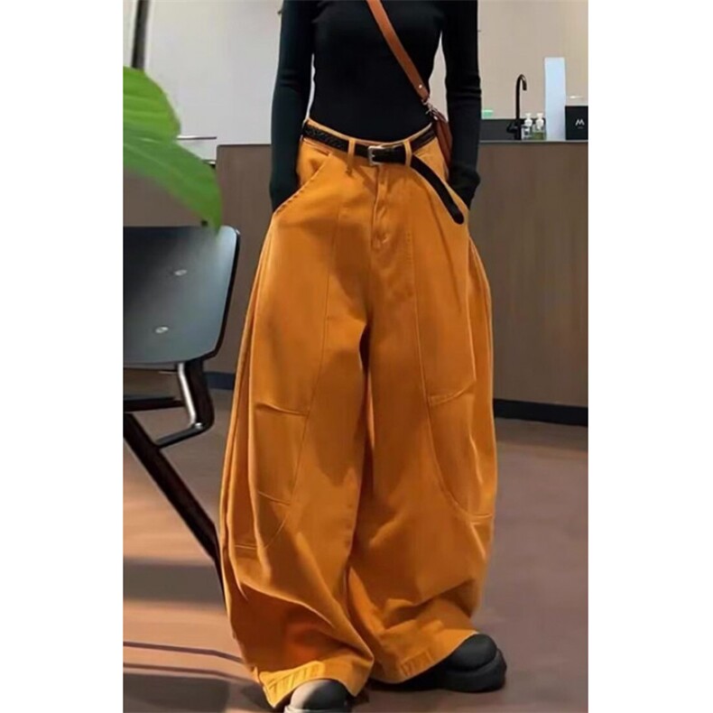 弯刀裤牛仔裤女春秋季2025新款潮阔腿裤子宽松慵懒风KG015,男装牛仔裤,星座1116A（原606A-3）