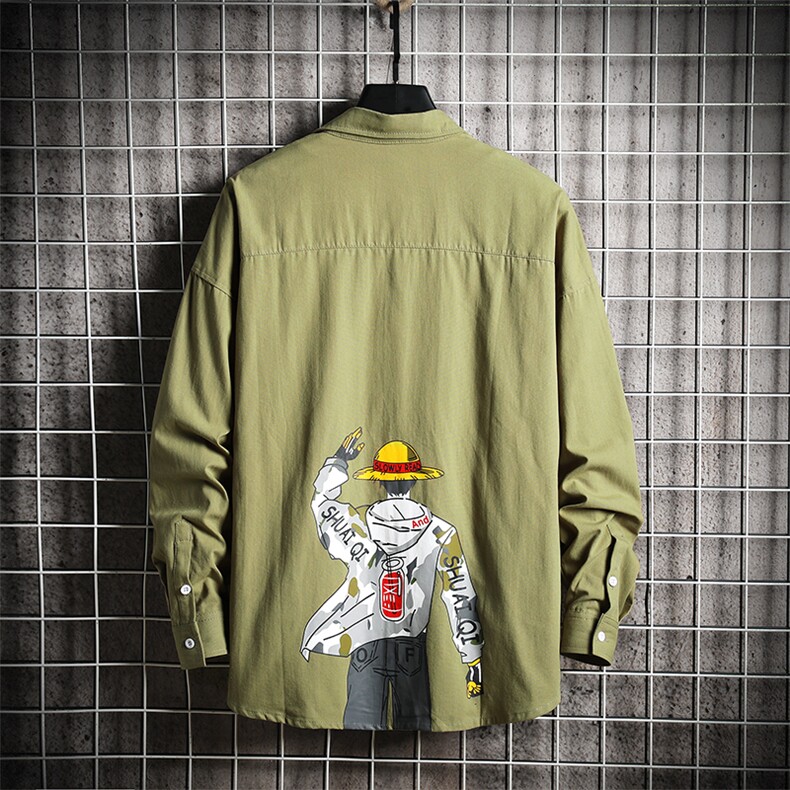 男装新品精品男纯棉火影陆飞衬衫714-1-C17短袖50mnbv,男装衬衫,星座1404-3