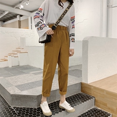 裤子时尚纯色百搭显瘦修身2021年春季潮流，女装裤子，小林双子