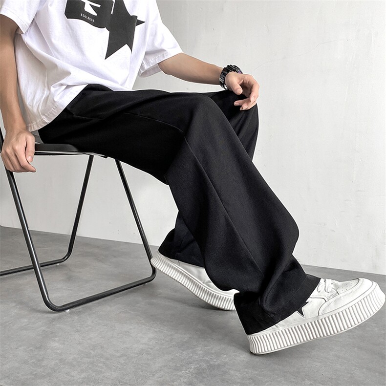 休闲西裤男韩版潮流痞子帅气2023夏季新款ins宽松长裤K4092-P41，男装西裤，星座412-3