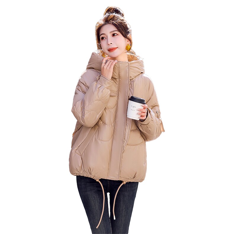现货主推连帽简约时尚减零小个子加棉保暖通列棉服外套棉衣,女装棉衣/棉服,韩美纤衣