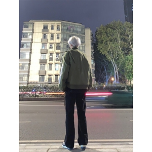 高街vibe纯黑色牛仔裤男款夏季修身直筒弹力微喇叭裤 控价68图片