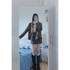 【现货】咖色丝巾小香风粗花呢夹克cleanfitJK05002特P110，男装夹克，星座1004（原星座815-3）