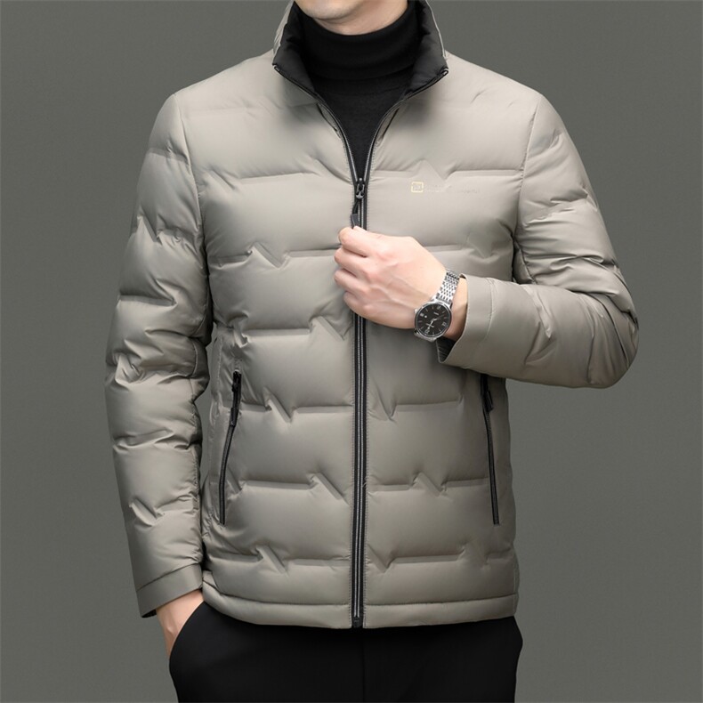 冬季白鸭绒翻领轻薄羽绒服休闲男士短款时尚户外保暖防寒男外套,男装羽绒服,钱塘6003（原4033）