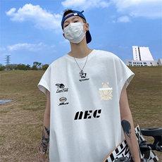 量大优供视频得物直播品质230克夏季纯棉背心无袖T恤WB327，男装背心/马甲，电商A486