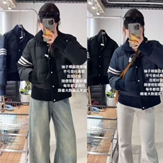 短款羽绒棉服秋冬设计2025新款立领保暖加厚针织拼接棉衣时尚外套，男装棉衣，星座506A