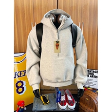 抖音得物高品质二开26春装重磅宽松结构拉链设计高领连帽卫衣W76，男装卫衣，电商A486-1