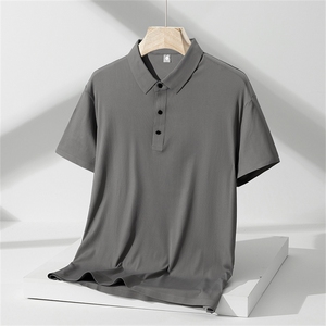 冰丝短袖t恤男夏装爸爸衣服中年人夏季户外运动冰丝速干polo衫图片