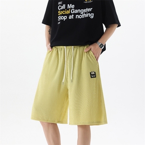 8XL-M 2025夏季特大码阔腿短裤男高街ins宽松垂感休闲裤DK1510P45图片