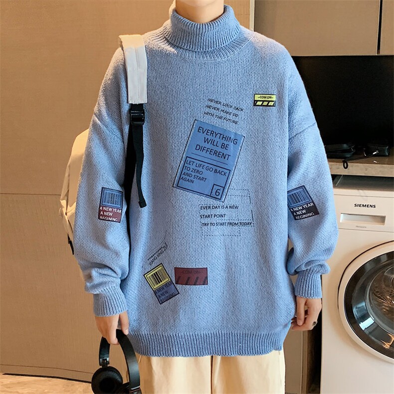 ！主推2022高品质男士高领毛衣百搭潮牌保暖针织衫M703P60,男装针织衫/毛衣,电商B220