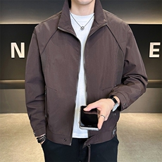 6616-M-3XL-P118店主风秋季夹克简约纯色针织拼接高品质外套男，男装夹克，电商B255