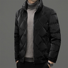 男士加厚保暖立领羽绒服中年爸爸装商务休闲上衣冬季新款男装外套，男装羽绒服，电商B212（原钱塘6029）