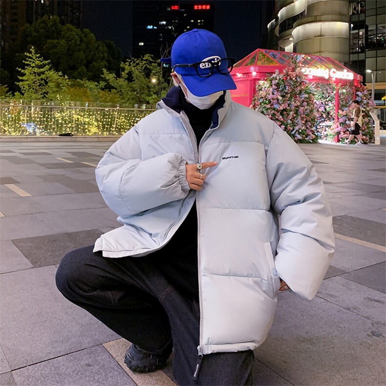男士加厚棉衣男冬季情侣款休闲棉服刺绣立领棉袄A266-WMY2230-P65,男装棉衣,电商A266