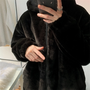 冬季新款连帽夹棉保暖外套 韩系毛绒休闲棉衣男D2661-TP70138图片