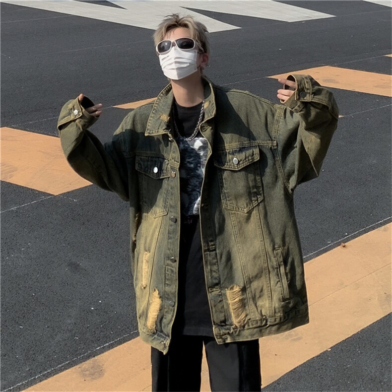 2024秋季美式复古潮流休闲外套新款水洗做旧牛仔夹克男W7957-P62,男装夹克,星座512-4