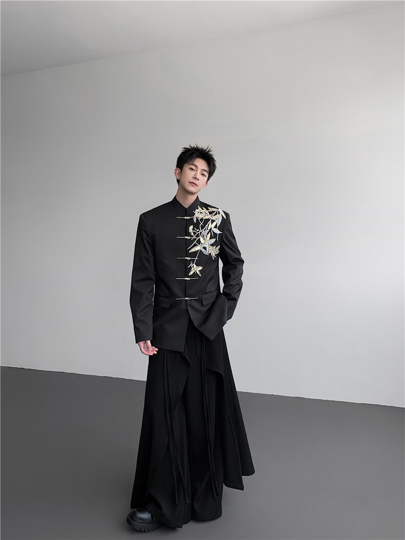 现货25秋冬设计感男秀禾男婚礼礼服新中式西装外套xz151-p168,男装西服套装,电商B288