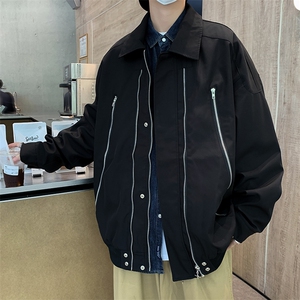 复古潮牌宽松百搭外套美式高街设计感小众翻领夹克男 W7869-P64图片