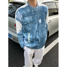 自拍图，XZ1005-1-TTH634-P78,小众设计款秋冬夹克毛衣，男装针织衫/毛衣，星座1005-1