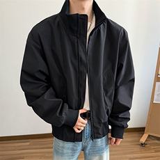现货冬季美拉德立领飞行夹克廓形高街棒球服加棉加厚棉衣外套，男装夹克，电商A443