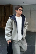 2026春季新款美式华棉460g重磅情侣连帽开衫卫衣男W24540特P53，男装卫衣，电商A001