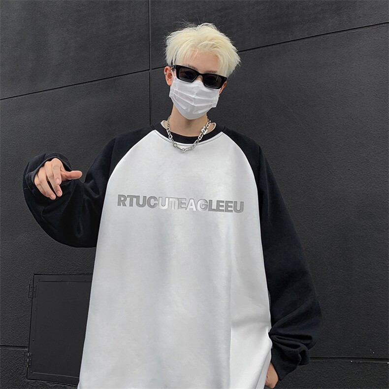 抖音得物高品质重磅二开全棉阔版支持退换 360克插肩圆领卫衣0106图片